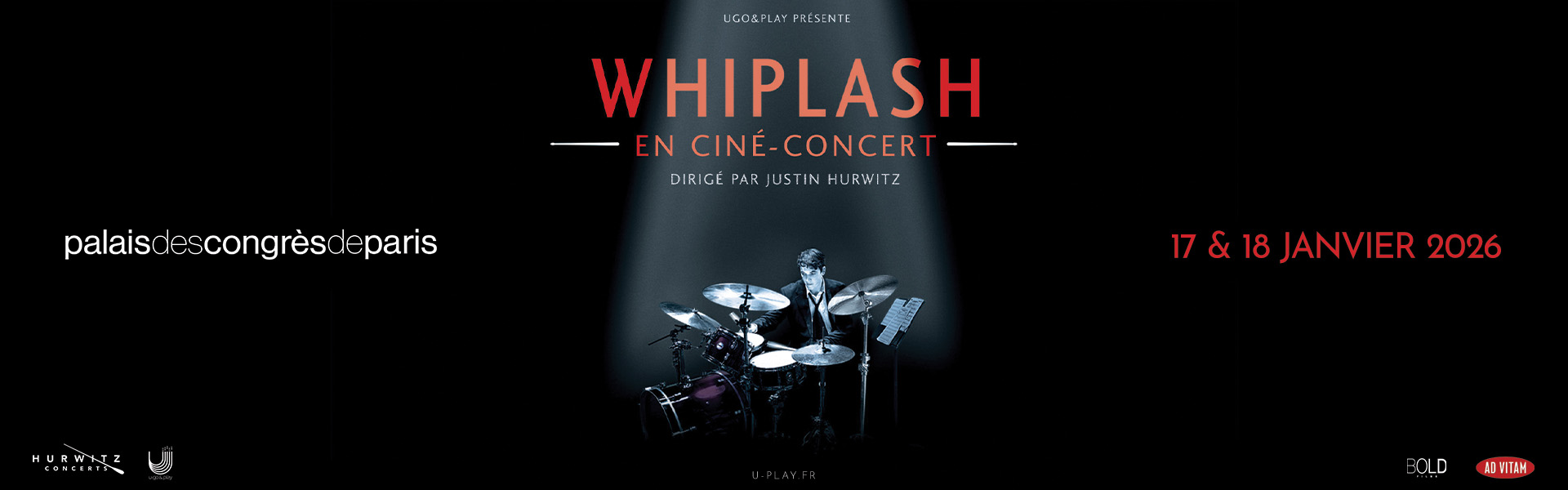 whiplash |  2026 | Palais des Congrès de Paris | cine concert 